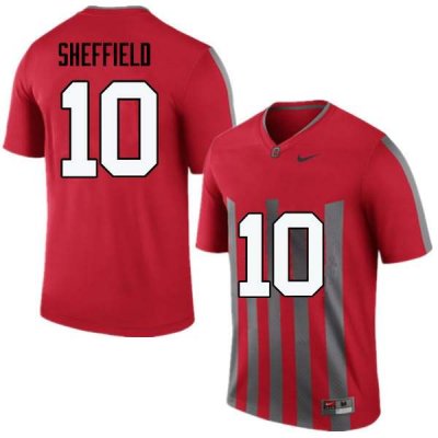 NCAA Ohio State Buckeyes Men's #10 Kendall Sheffield Throwback Nike Football College Jersey NMD2545RB